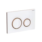 Pulsador serie Sigma50 de Geberit de Geberit. Para doble descarga, color metálico oro rosado